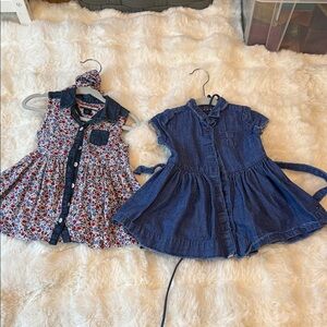 Tommy Hilfiger baby Floral and Denim Kids Dress Set